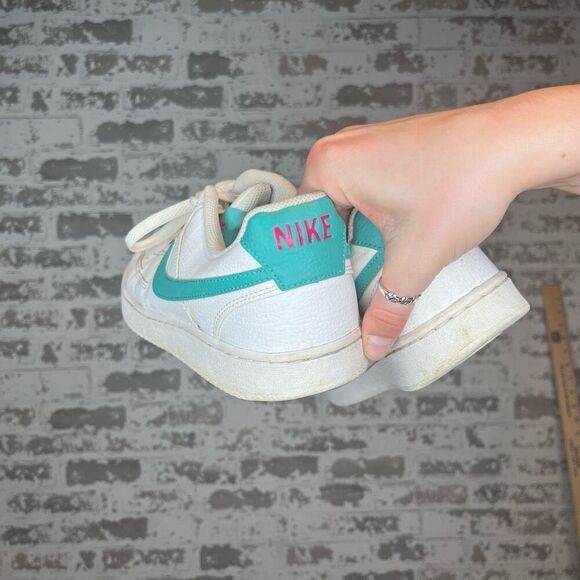 Nike | women white court vision with teal swish - Picture 9 of 11